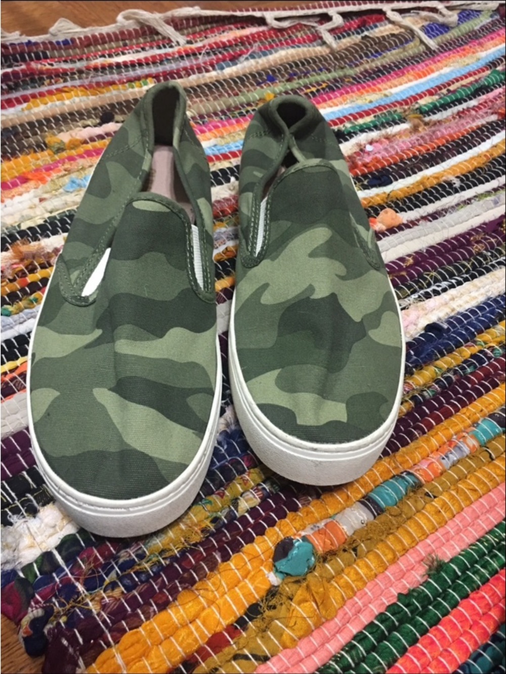 Old Navy Green Camo Slip-On Sneakers